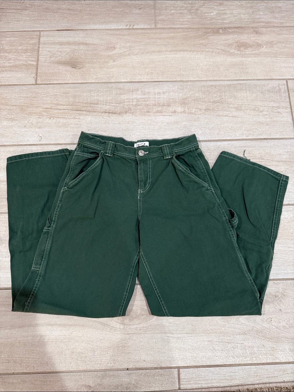 Garage Womens Cargo Pants in Forest Green